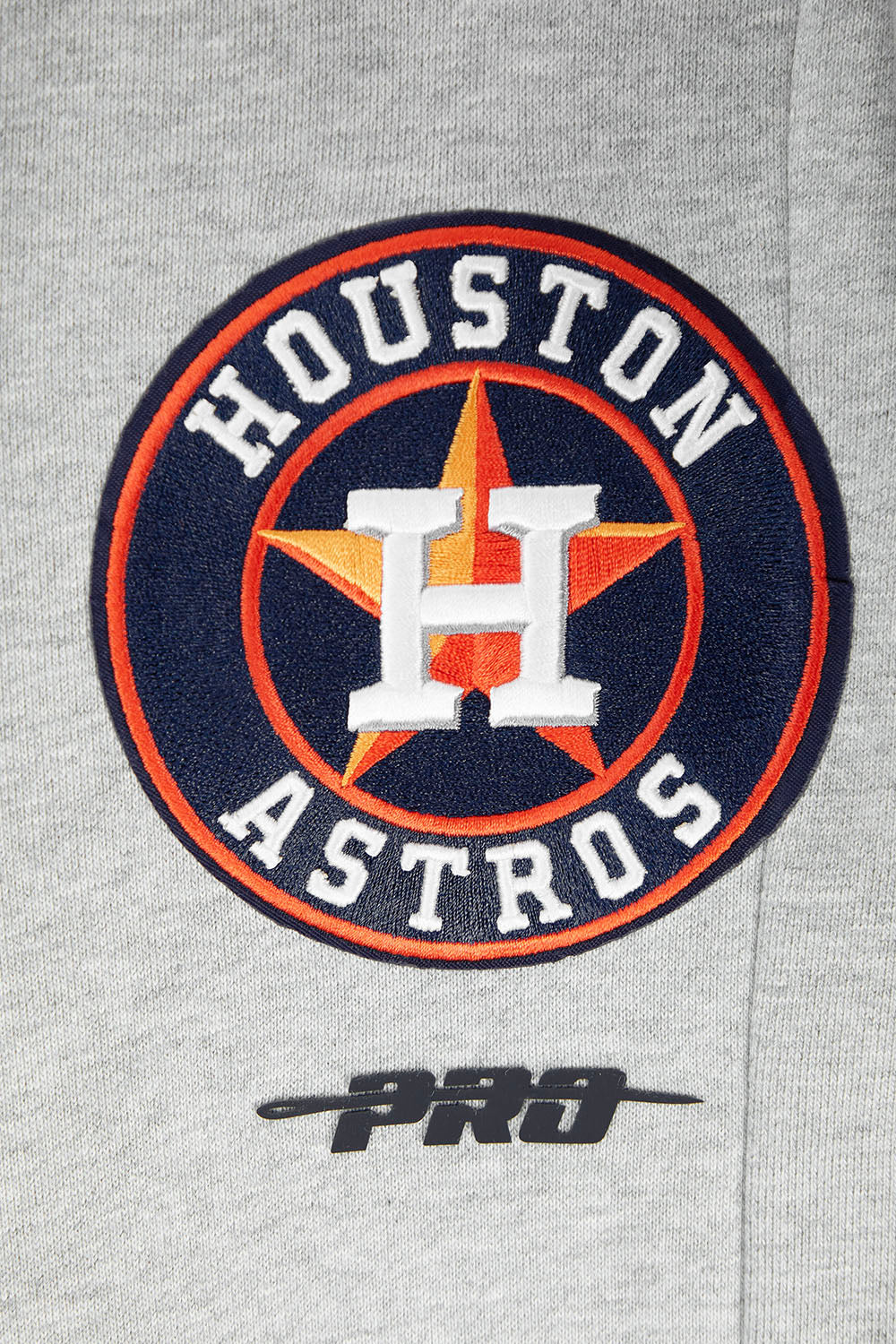 MLB HOUSTON ASTROS SCRIPT TAIL MEN'S RIB FLEECE SWEATPANT (HEATHER GREY/MIDNIGHT NAVY/ORANGE) - Image 7