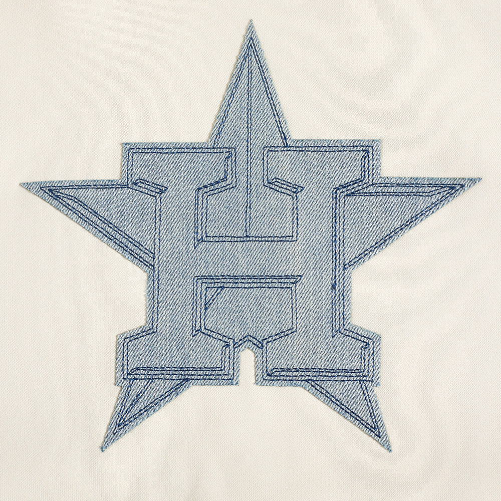 MLB HOUSTON ASTROS VARSITY BLUES MEN'S PULLOVER HOODIE (LINEN) - Image 5