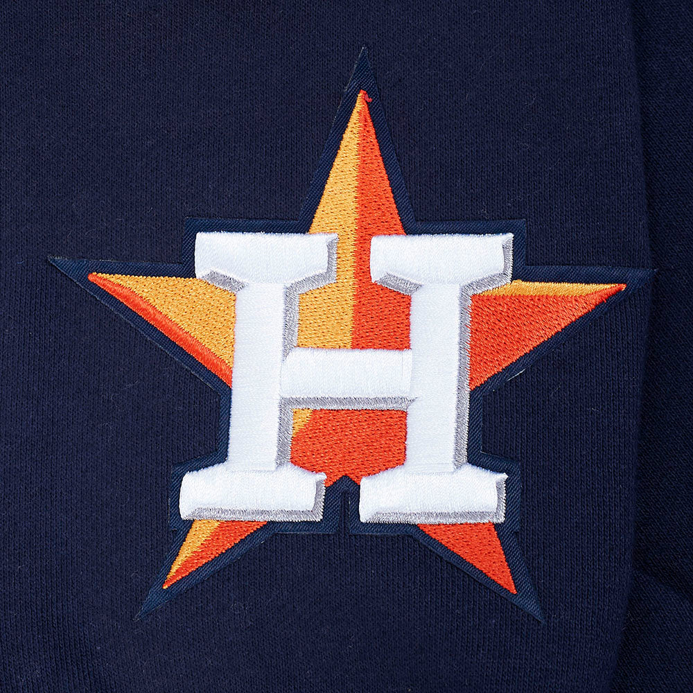 MLB HOUSTON ASTROS WINGSPAN MEN'S DROP SHOULDER FLEECE PULLOVER HOODIE (MIDNIGHT NAVY) - Image 7