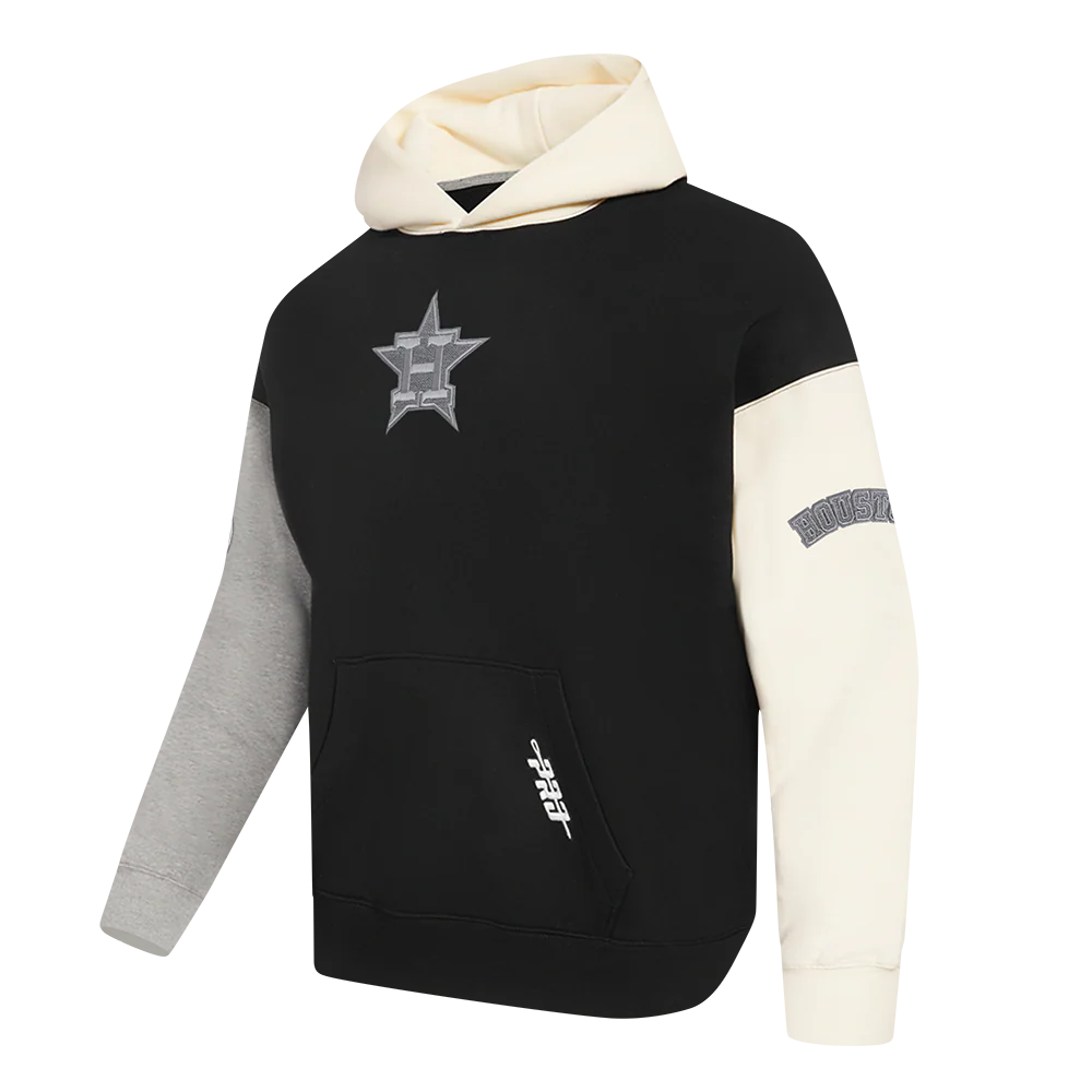 MLB HOUSTON ASTROS REVERSE FRENCH TERRY MEN'S COLOR BLOCK FLEECE PULLOVER HOODIE - Image 4