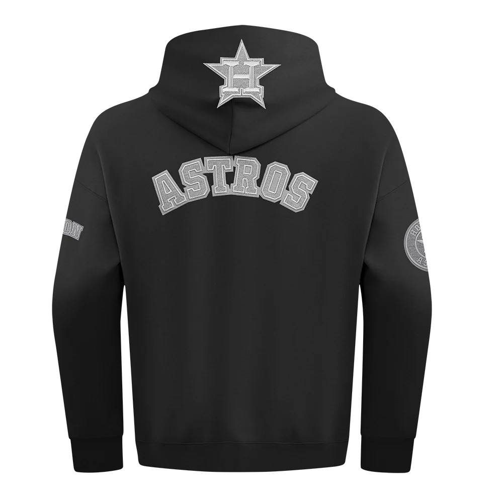 MLB HOUSTON ASTROS REVERSE FRENCH TERRY MEN'S DROP SHOULDER FLC PO H (BLACK) - Image 7