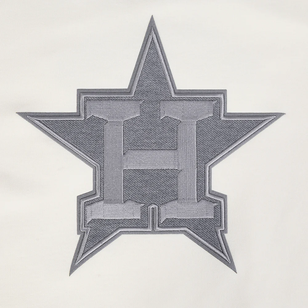 MLB HOUSTON ASTROS REVERSE FRENCH TERRY MEN'S DROP SHOULDER FLEECE CREWNECK (EGGSHELL) - Image 10
