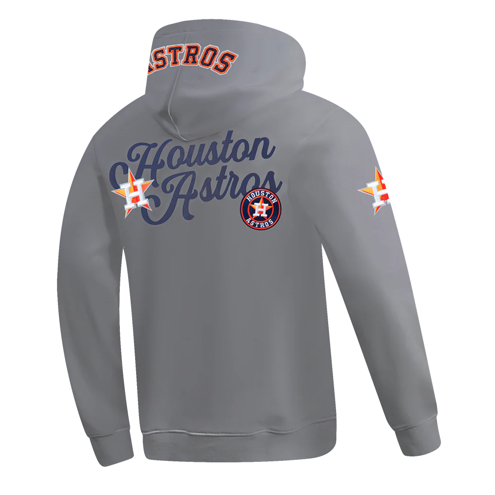 MLB HOUSTON ASTROS SOUVENIR MEN'S FLEECE PULLOVER HOODIE (GRAY) - Image 4