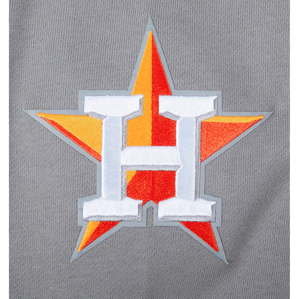 MLB HOUSTON ASTROS SOUVENIR MEN'S FLEECE PULLOVER HOODIE (GRAY) - Image 8