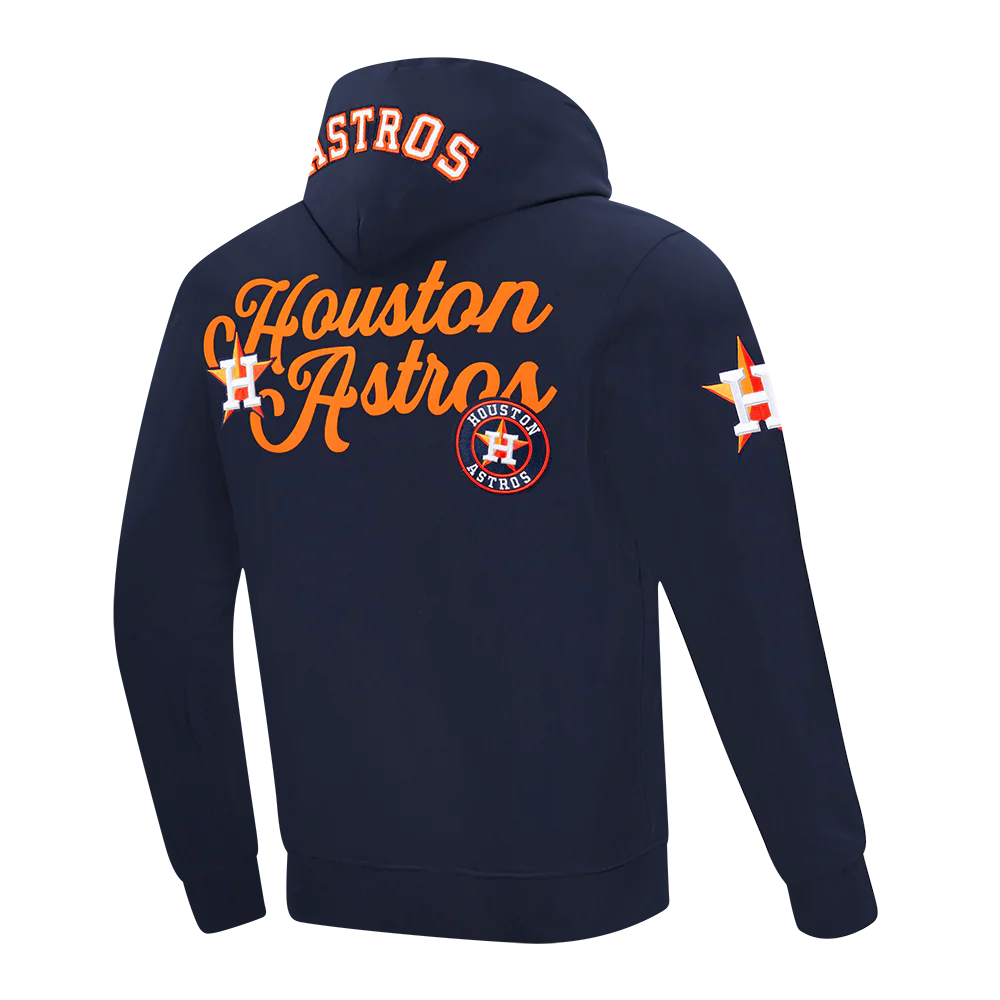 MLB HOUSTON ASTROS SOUVENIR MEN'S FLEECE PULLOVER HOODIE (MIDNIGHT NAVY) - Image 4