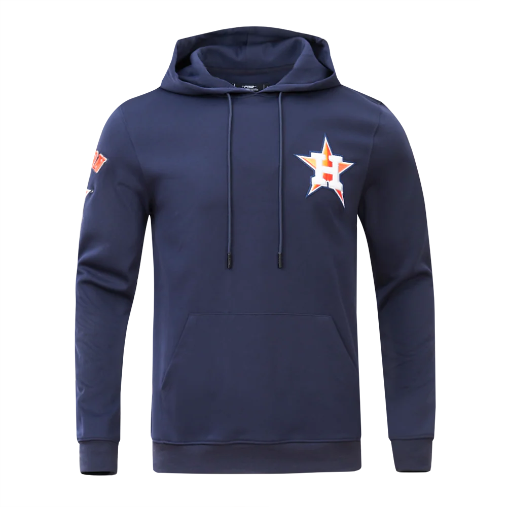 MLB HOUSTON ASTROS CLASSIC CHENILLE MEN'S PULLOVER HOODIE (MIDNIGHT NAVY)