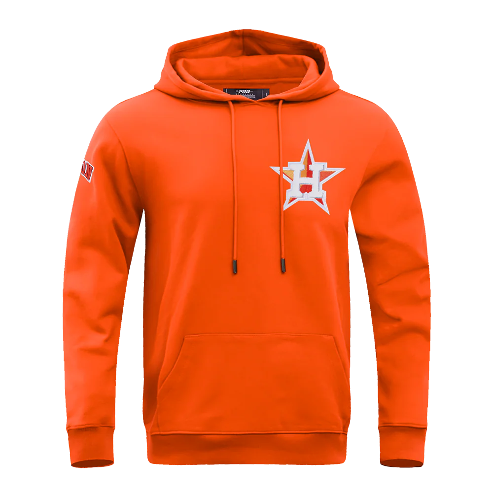 MLB HOUSTON ASTROS CLASSIC CHENILLE MEN'S PULLOVER HOODIE (ORANGE)