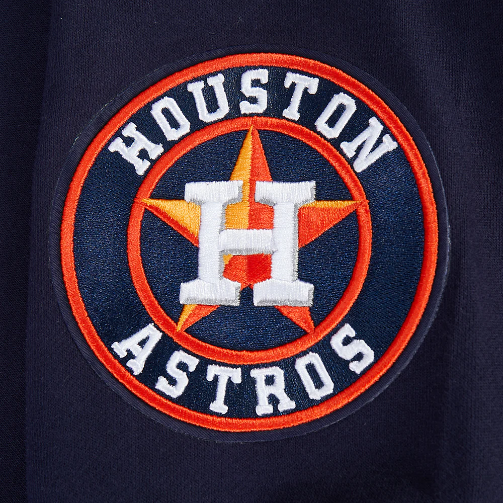 MLB HOUSTON ASTROS WINGSPAN MEN'S DROP SHOULDER FLC CREWNECK (MIDNIGHT NAVY) - Image 7