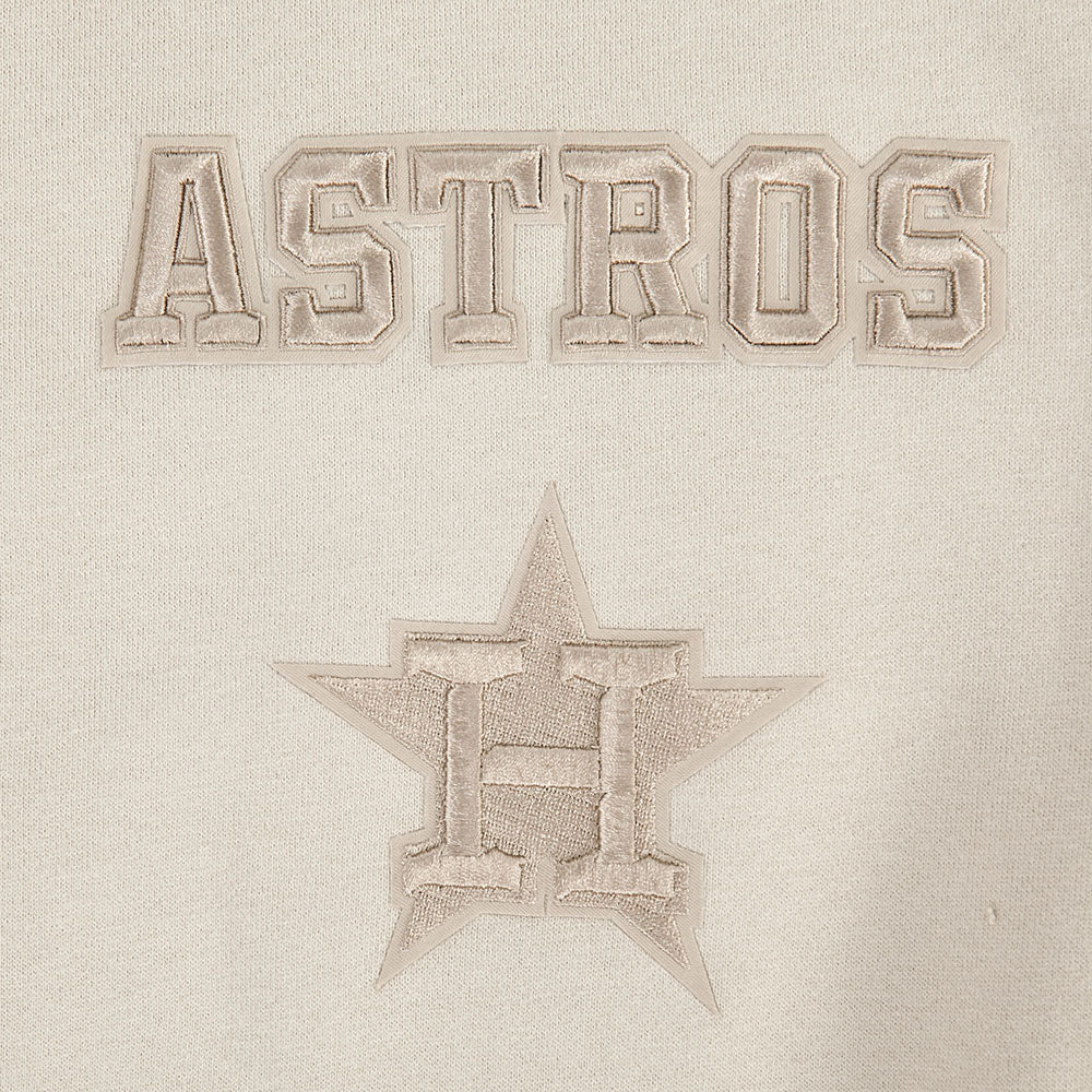 MLB HOUSTON ASTROS WINGSPAN MEN'S DROP SHOULDER FLC CREWNECK (TAUPE) - Image 5