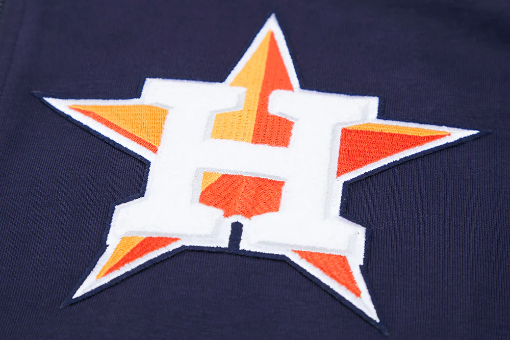 MLB HOUSTON ASTROS CLASSIC CHENILLE MEN'S FULL ZIP PULLOVER HOODIE (MIDNIGHT NAVY) - Image 6