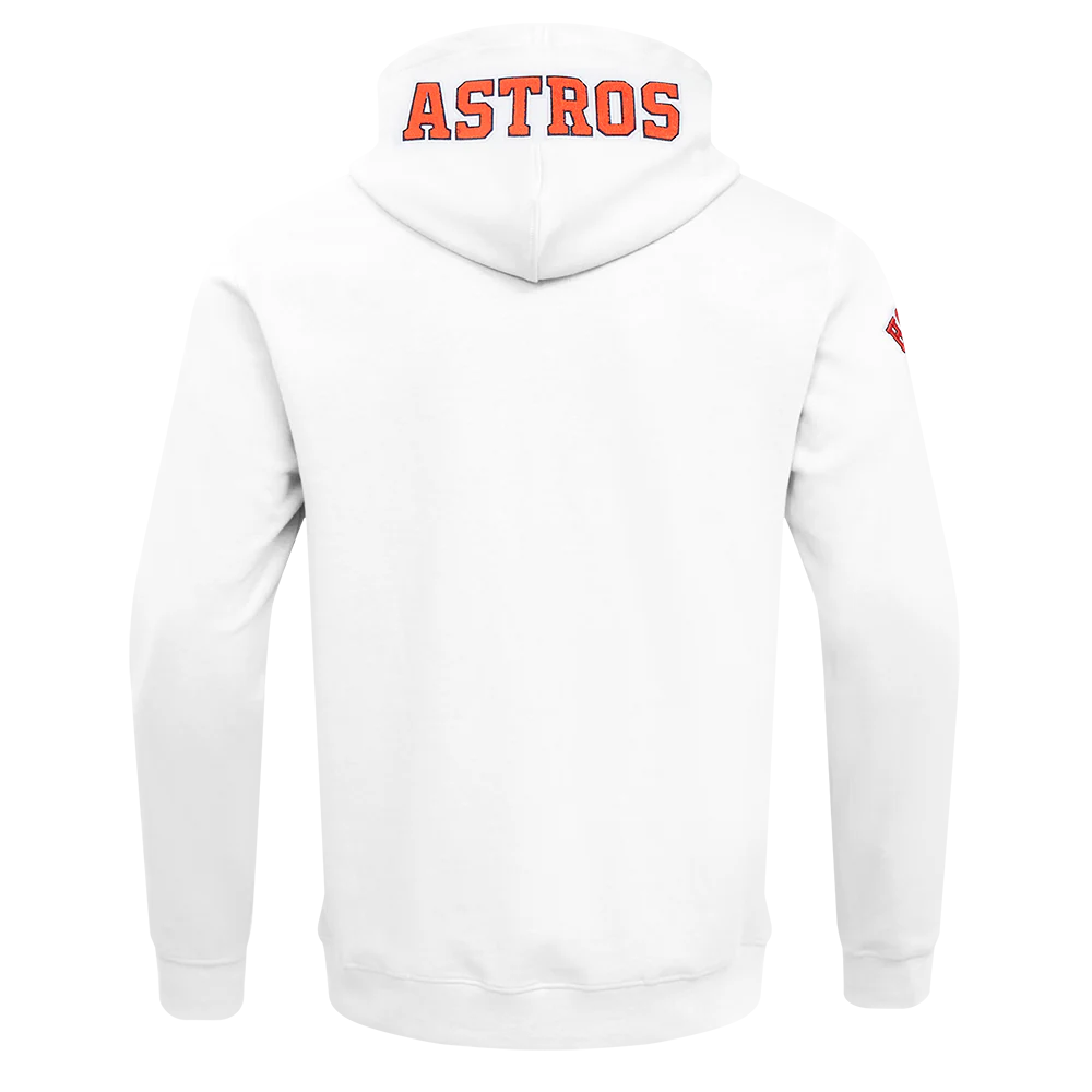 MLB HOUSTON ASTROS CLASSIC CHENILLE MEN'S FULL ZIP PULLOVER HOODIE (WHITE) - Image 3