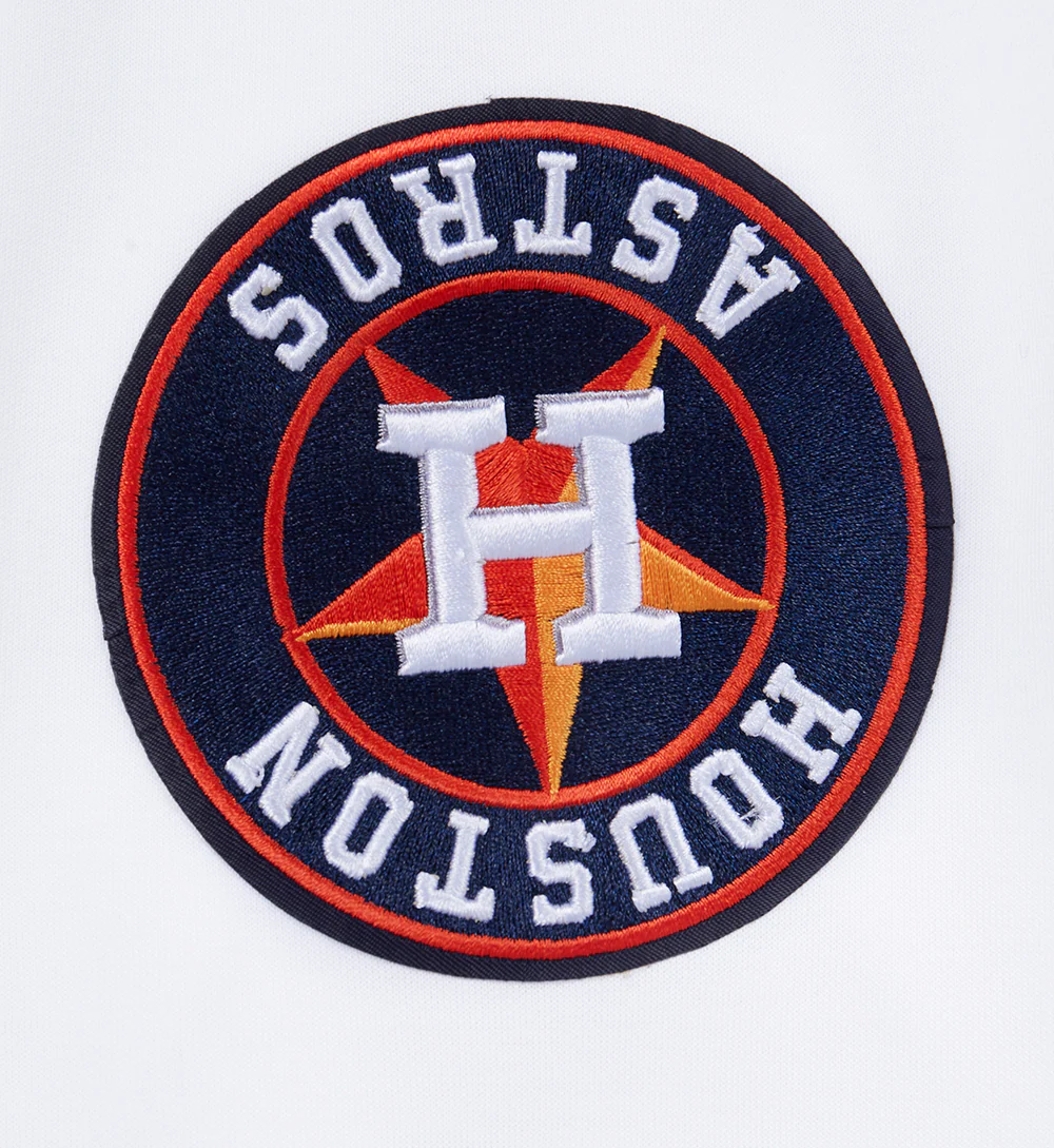MLB HOUSTON ASTROS CLASSIC CHENILLE MEN'S FULL ZIP PULLOVER HOODIE (WHITE) - Image 6