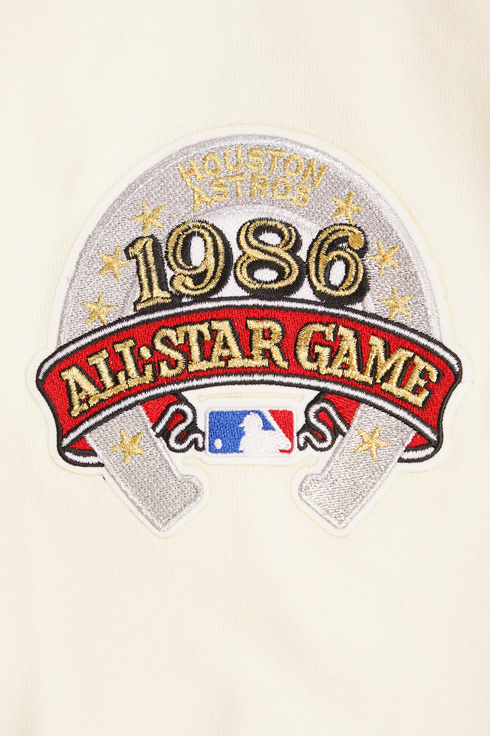 MLB HOUSTON ASTROS RETRO CLASSIC MEN'S PULLOVER HOODIE (EGGSHELL/MIDNIGHT NAVY) - Image 7