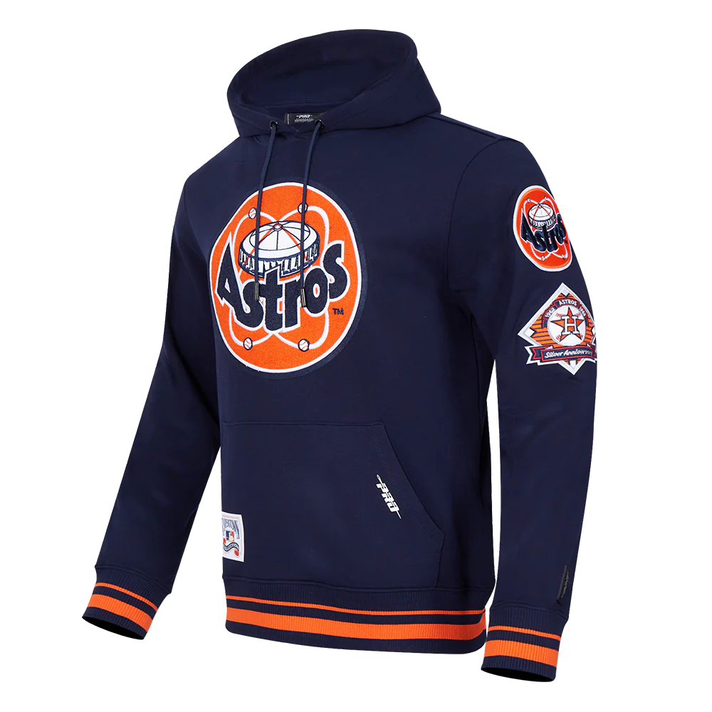 MLB HOUSTON ASTROS RETRO CLASSIC MEN'S PULLOVER HOODIE (MIDNIGHT NAVY/ORANGE/MIDNIGHT NAVY) - Image 2