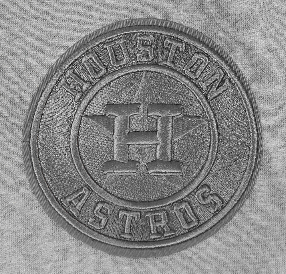 MLB HOUSTON ASTROS NEUTRAL MEN'S DROP SHOULDER PULLOVER HOODIE (DARK HEATHER GRAY) - Image 7