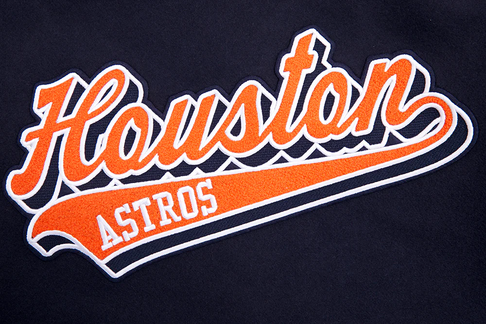 MLB HOUSTON ASTROS SCRIPT TAIL MEN'S RIB WOOL VARSITY (MIDNIGHT NAVY/ORANGE/MIDNIGHT NAVY) - Image 5