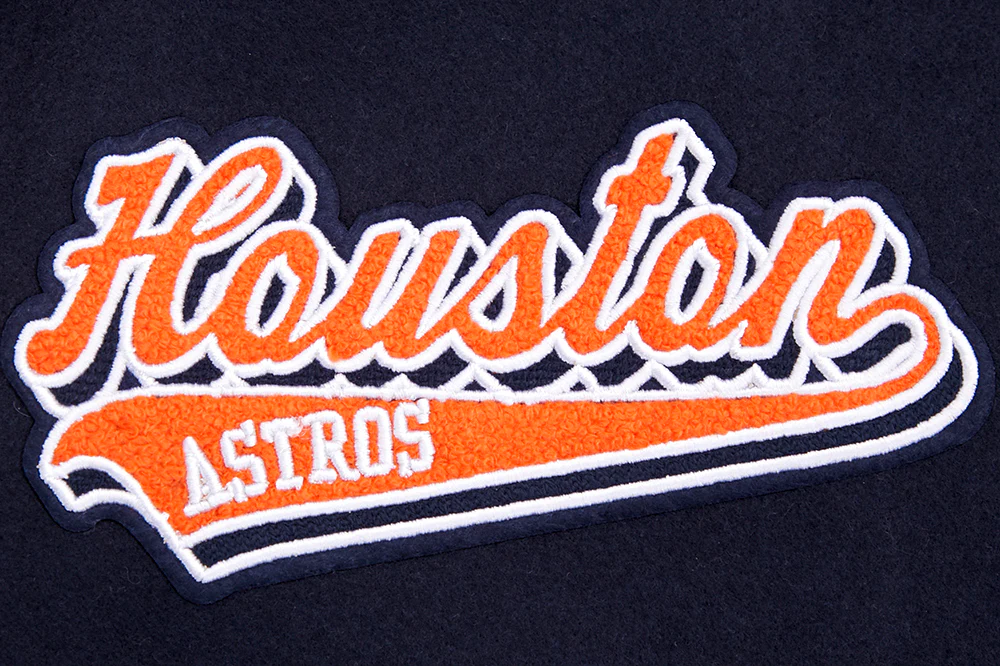 MLB HOUSTON ASTROS SCRIPT TAIL MEN'S RIB WOOL VARSITY (MIDNIGHT NAVY/ORANGE/MIDNIGHT NAVY) - Image 7