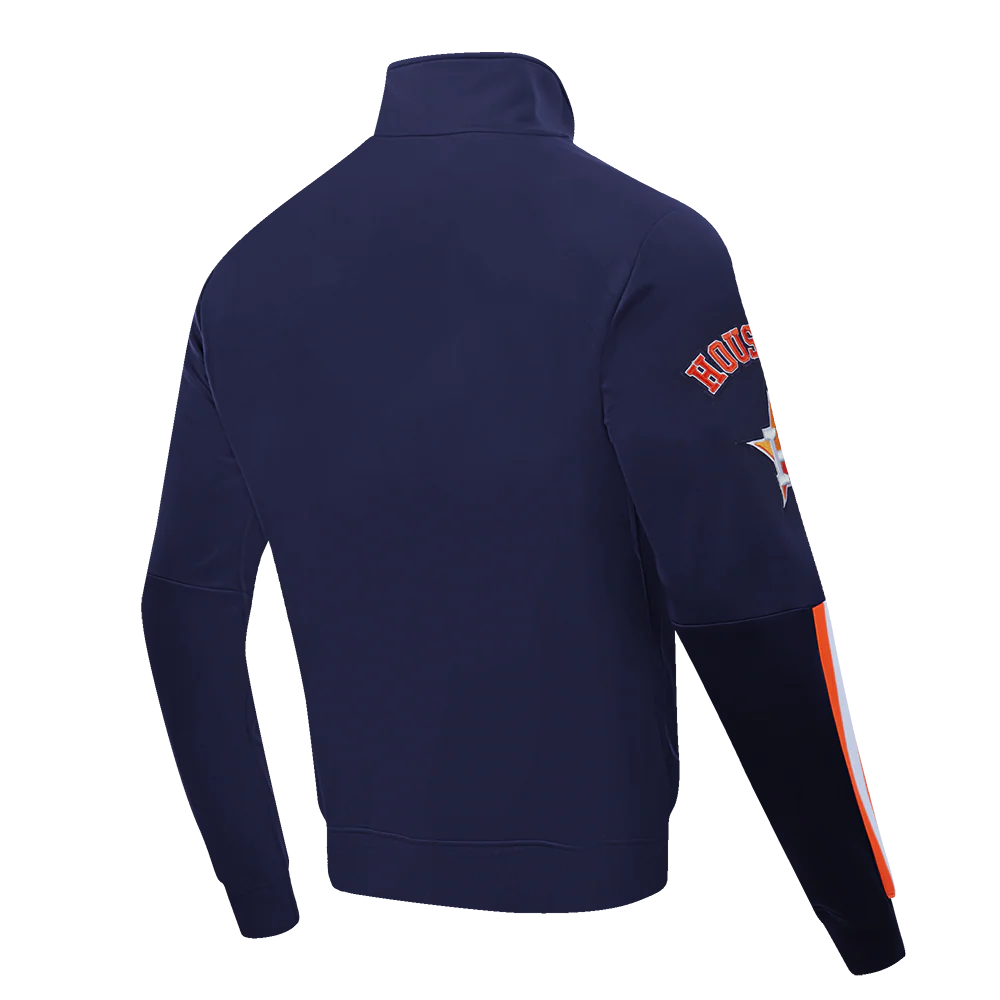 MLB HOUSTON ASTROS CLASSIC TRACK MEN'S TRACK JACKET (MIDNIGHT NAVY/ORANGE) - Image 4