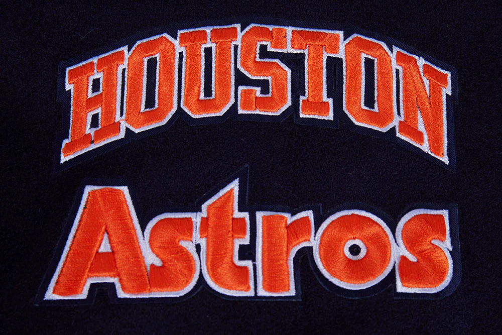 MLB HOUSTON ASTROS RETRO CLASSIC MEN'S RIB WOOL VARSITY JACKET (MIDNIGHT NAVY/ORANGE/MIDNIGHT NAVY) - Image 7