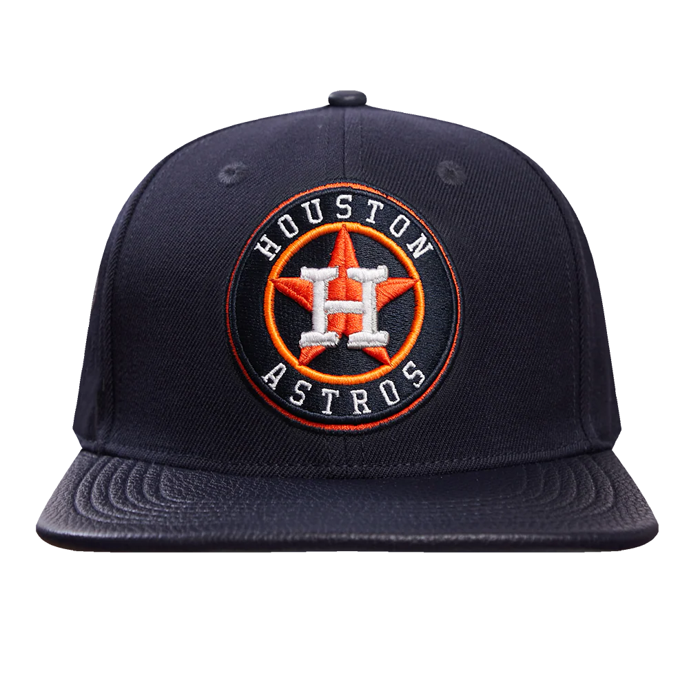 MLB HOUSTON ASTROS SCRIPT TAIL WOOL STRAPBACK (MIDNIGHT NAVY)