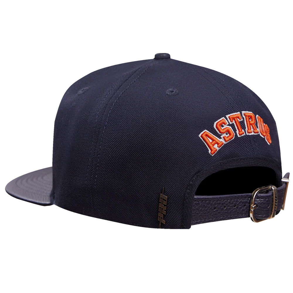 MLB HOUSTON ASTROS SCRIPT TAIL WOOL STRAPBACK (MIDNIGHT NAVY) - Image 4