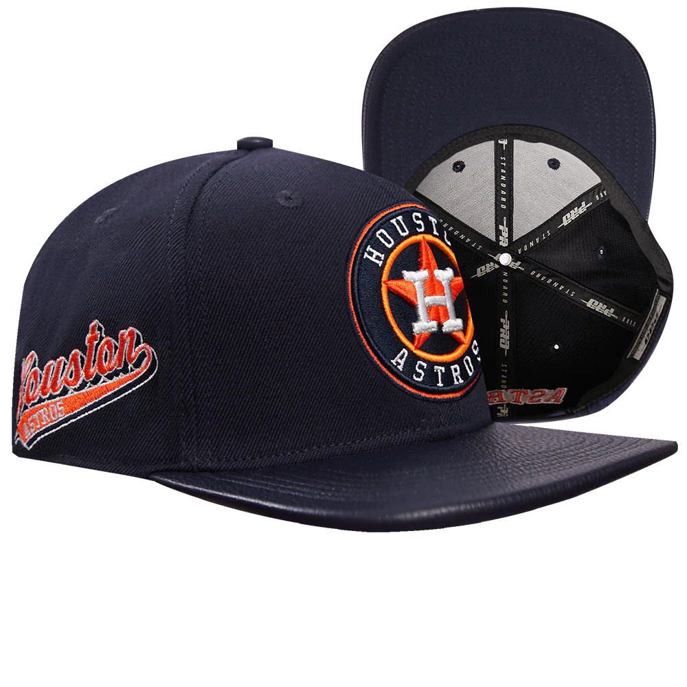 MLB HOUSTON ASTROS SCRIPT TAIL WOOL STRAPBACK (MIDNIGHT NAVY) - Image 8