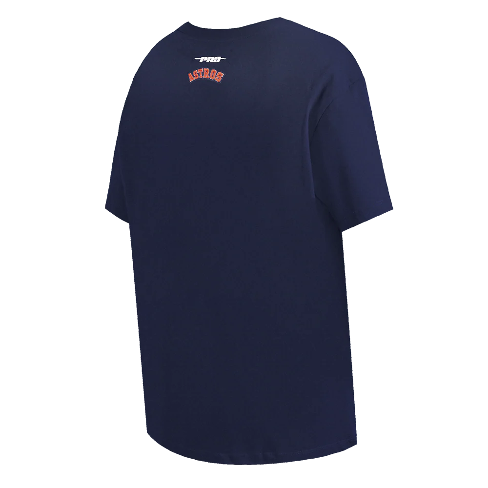 MLB HOUSTON ASTROS SCRIPT TAIL WOMEN'S BOYFRIEND TOP (MIDNIGHT NAVY) - Image 4
