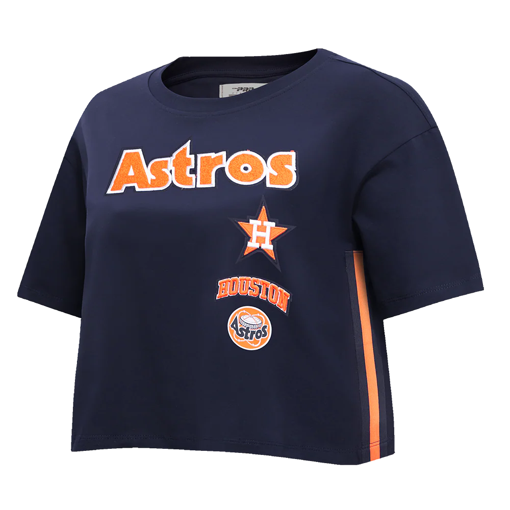 MLB HOUSTON ASTROS RETRO CLASSIC WOMEN'S BOXY TOP (MIDNIGHT NAVY) - Image 2