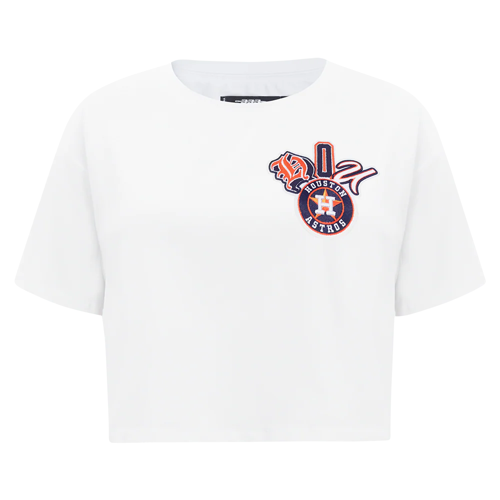 MLB HOUSTON ASTROS CITY RANSOM WOMEN'S SJ BOXY TEE (WHITE)