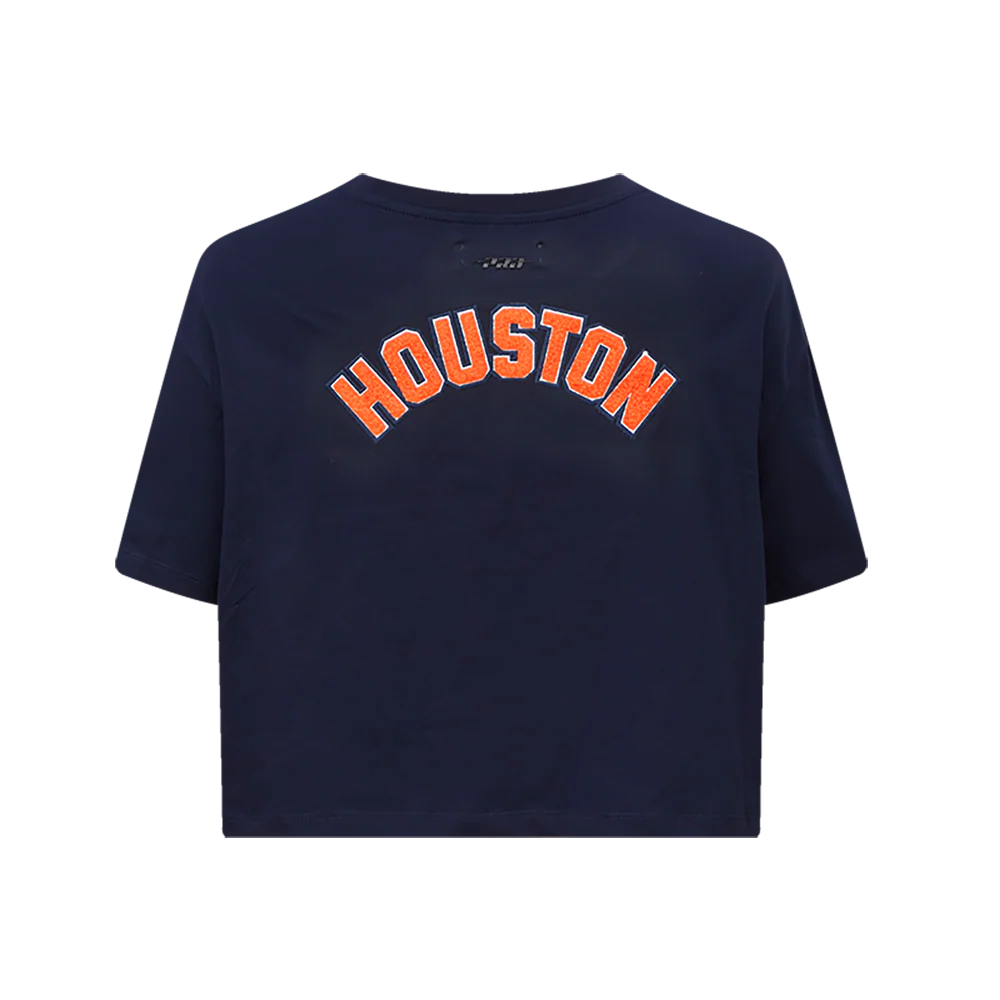 MLB HOUSTON ASTROS CLASSIC WOMEN'S BOXY TOP (MIDNIGHT NAVY) - Image 3