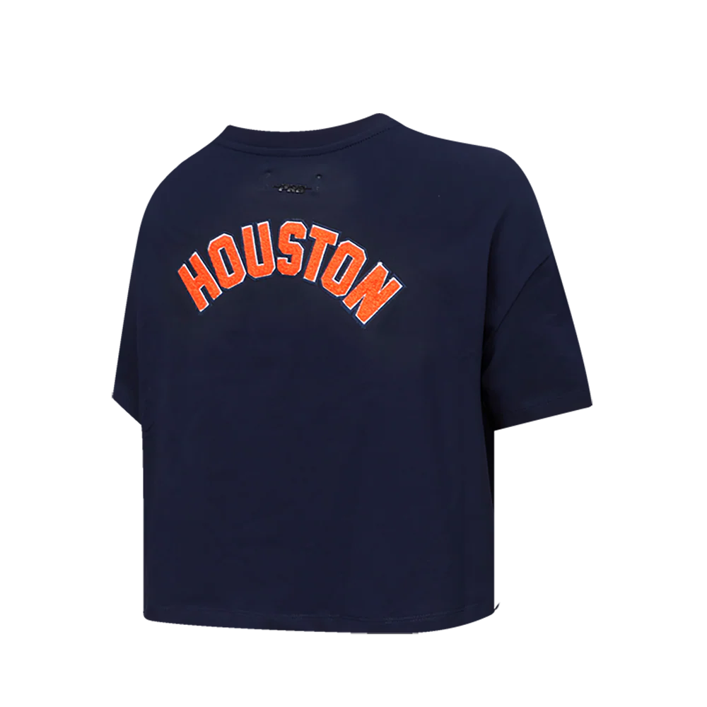 MLB HOUSTON ASTROS CLASSIC WOMEN'S BOXY TOP (MIDNIGHT NAVY) - Image 4