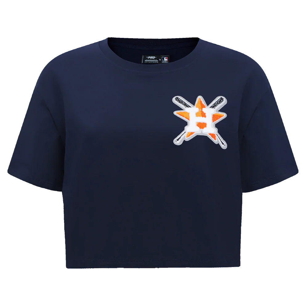 MLB HOUSTON ASTROS MASHUP WOMEN'S BOXY TOP (MIDNIGHT NAVY)