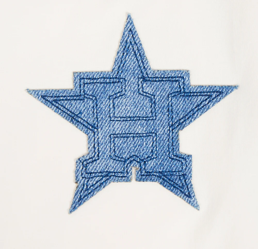 MLB HOUSTON ASTROS VARSITY BLUES WOMEN'S BOXY TOP (LINEN) - Image 7