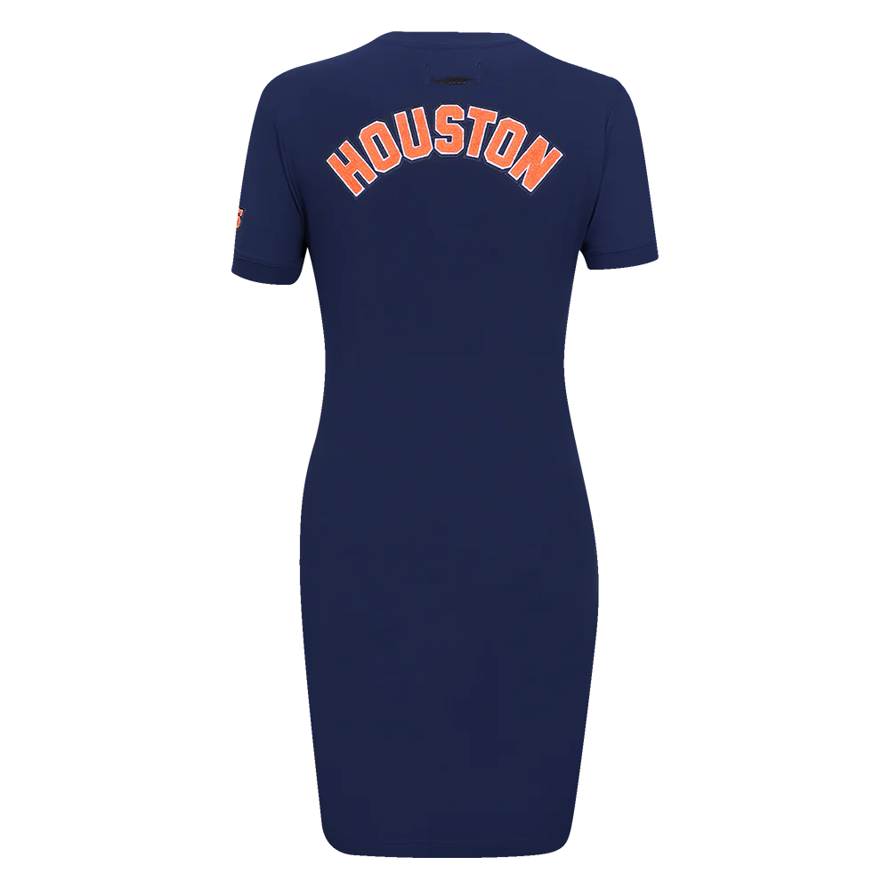 MLB HOUSTON ASTROS CLASSIC WOMEN'S BODYCON DRESS (MIDNIGHT NAVY) - Image 3
