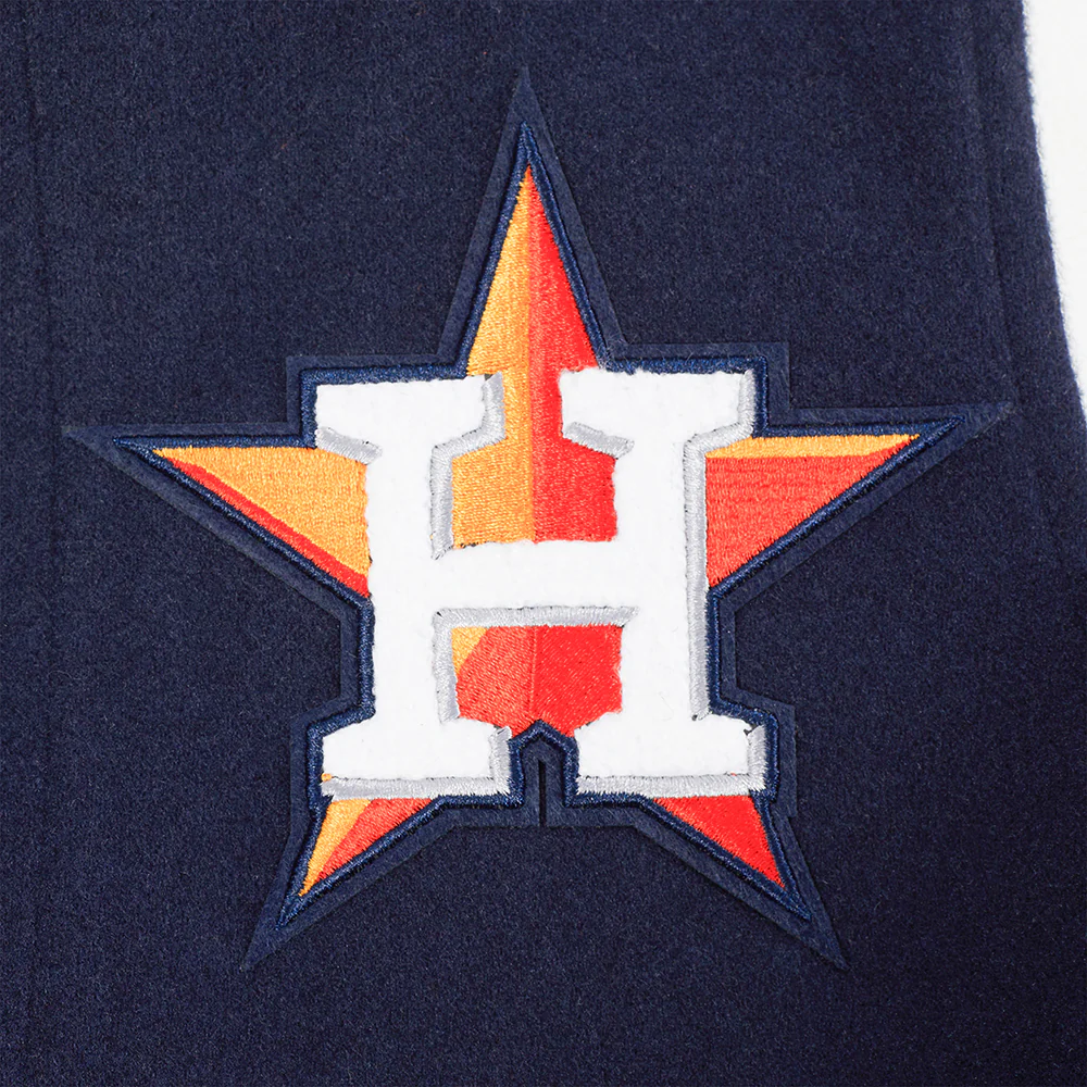 MLB HOUSTON ASTROS CLASSIC BIG BOYS WOOL VARSITY JACKET (MIDNIGHT NAVY/WHITE) - Image 5