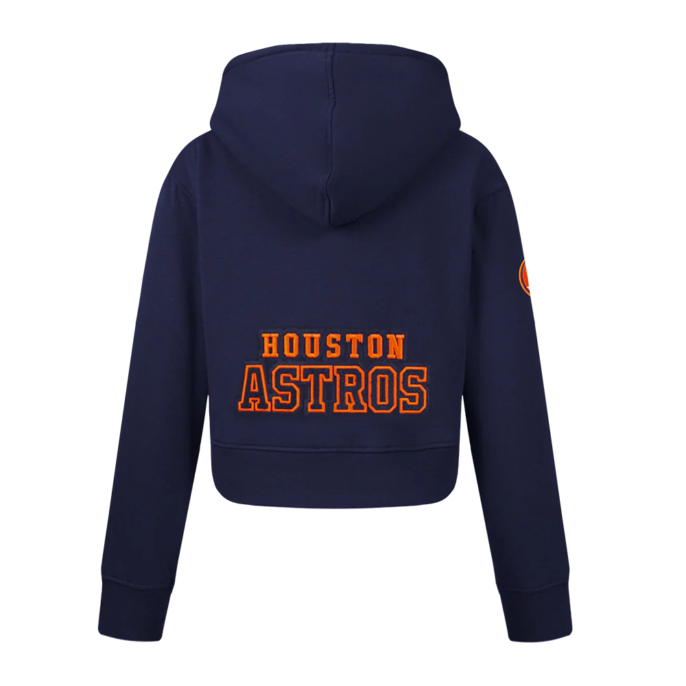 MLB HOUSTON ASTROS CLASSIC BIG GIRLS FLEECE FZ HOODIE (MIDNIGHT NAVY) - Image 3