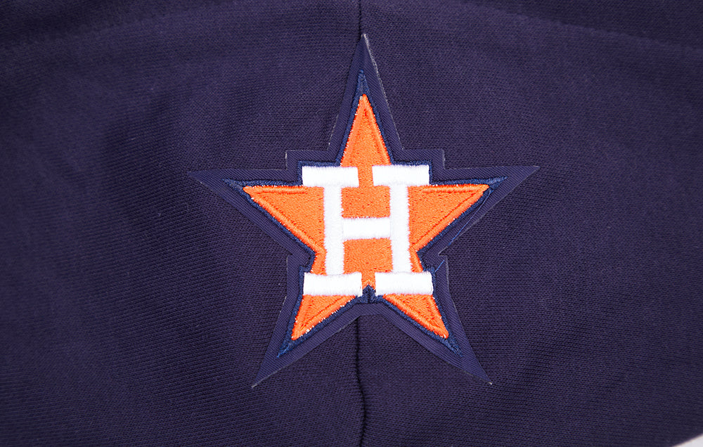 MLB HOUSTON ASTROS RETRO CLASSIC WOMEN'S CROPPED PULLOVER HOODIE (MIDNIGHT NAVY/ORANGE/MIDNIGHT NAVY) - Image 5