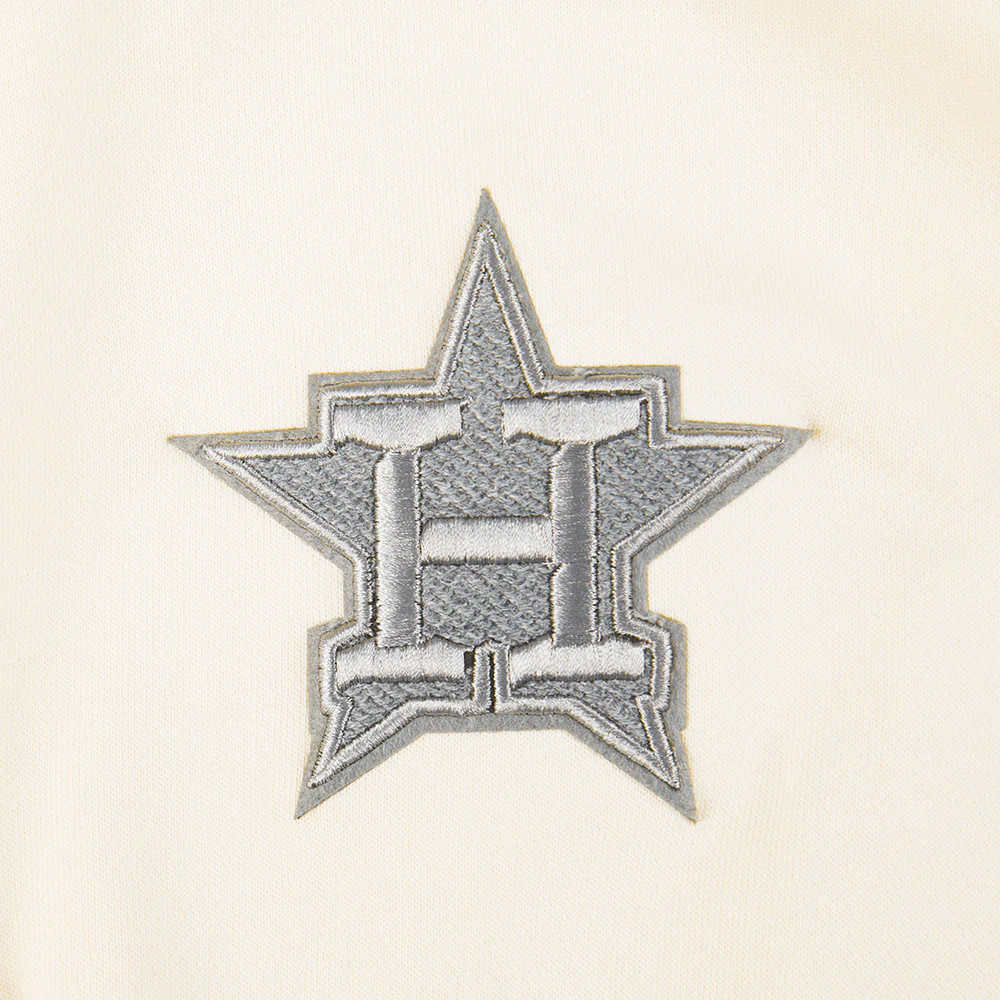 MLB HOUSTON ASTROS REVERSE FRENCH TERRY WOMEN'S FLEECE CREWNECK (EGGSHELL) - Image 8
