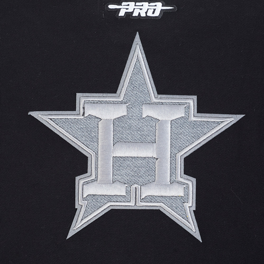 MLB HOUSTON ASTROS REVERSE FRENCH TERRY WOMEN'S COLORBLOCK FLC FZ HOOD (BLACK/GRAY/EGGSHELL) - Image 9