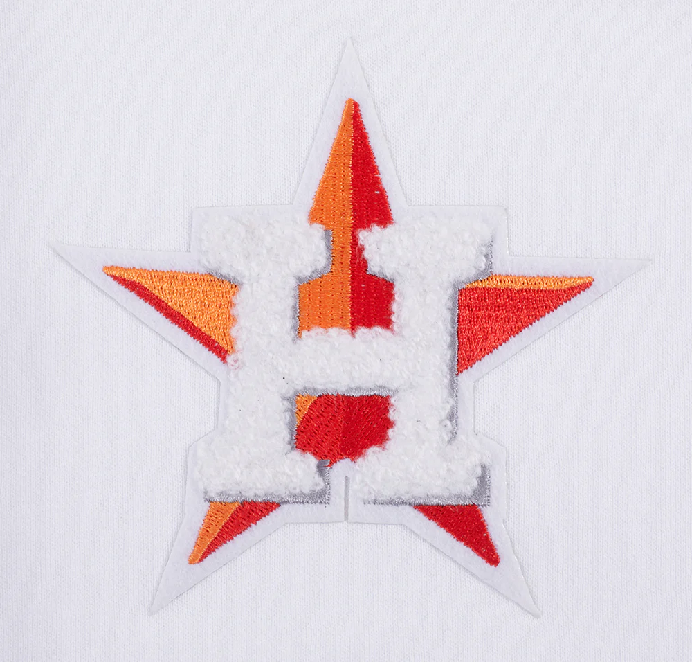 MLB HOUSTON ASTROS CLASSIC WOMEN'S CROPPED PULLOVER HOODIE (WHITE) - Image 6