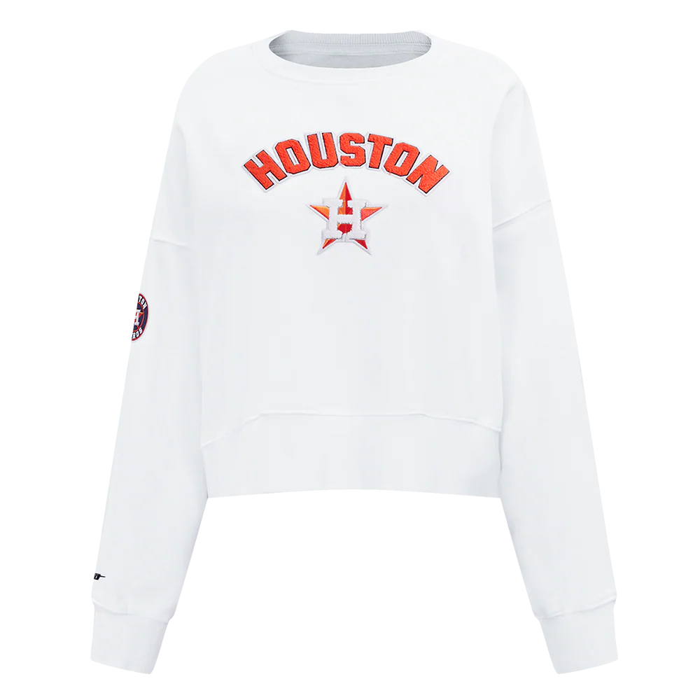 MLB HOUSTON ASTROS CLASSIC WOMEN'S CREWNECK (WHITE)