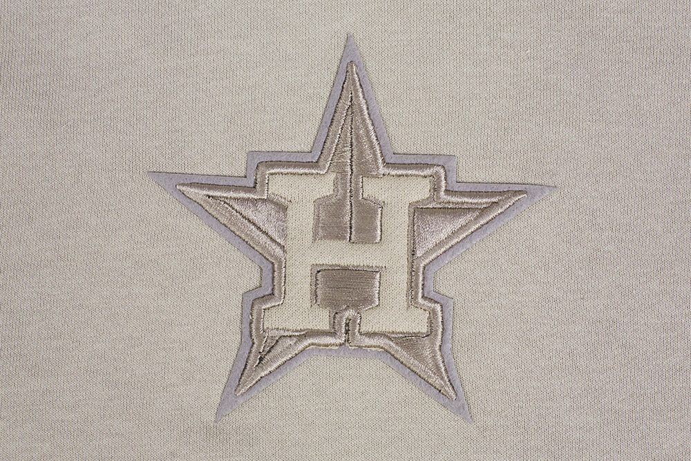 MLB HOUSTON ASTROS NEUTRAL WOMEN'S CROPPED PULLOVER HOODIE (TAUPE) - Image 5