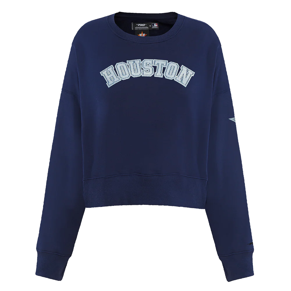 MLB HOUSTON ASTROS VARSITY BLUES WOMEN'S CREWNECK (MIDNIGHT NAVY)