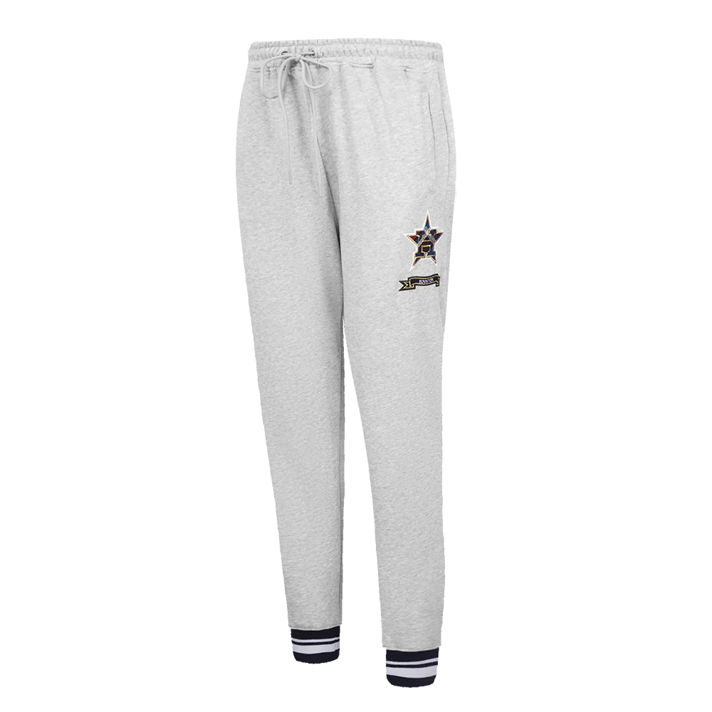 MLB HOUSTON ASTROS PRO PREP W RIB FLEECE WOMEN'S SWEATPANT (HEATHER GREY/MIDNIGHT NAVY)