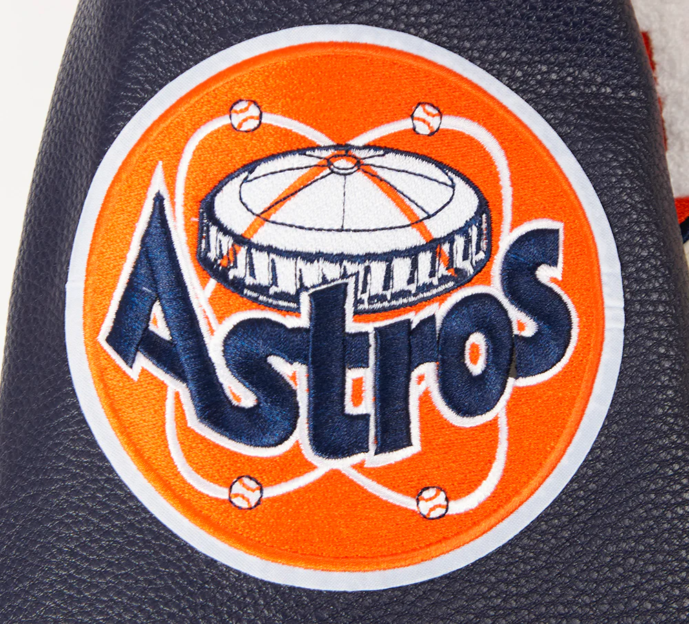 MLB HOUSTON ASTROS RETRO CLASSIC WOMEN'S RIB WOOL VARSITY JACKET (EGGSHELL/ MIDNIGHT NAVY) - Image 8