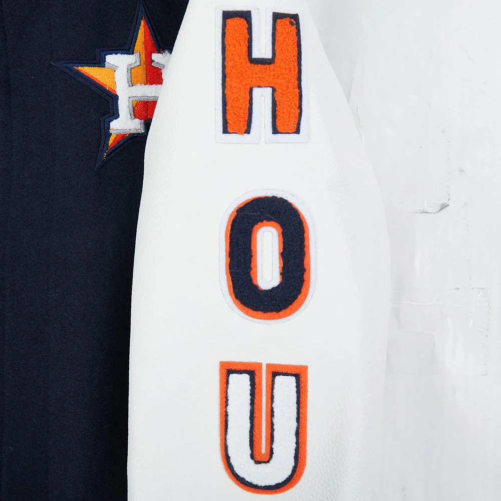 MLB HOUSTON ASTROS CLASSIC LITTLE BOYS WOOL VARSITY JACKET (MIDNIGHT NAVY/WHITE) - Image 9