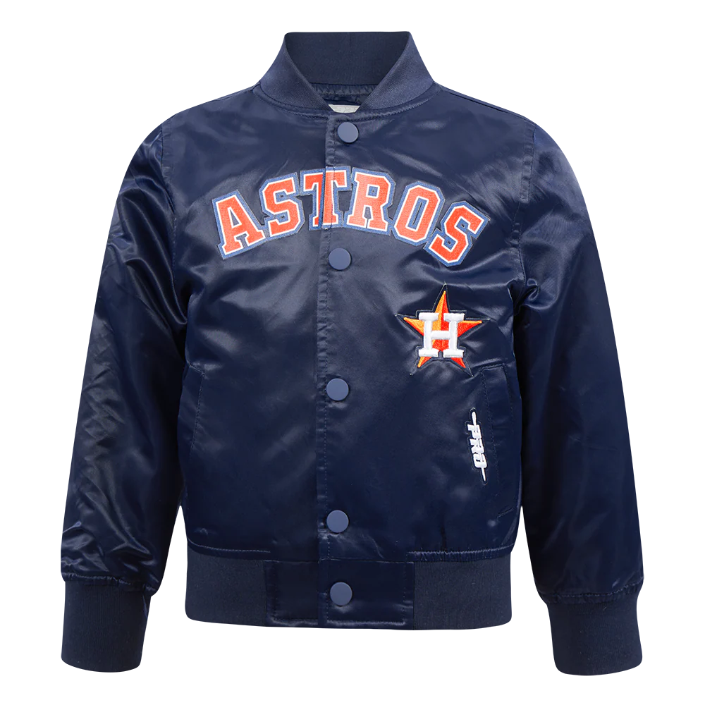 MLB HOUSTON ASTROS CLASSIC TODDLER BOYS SATIN JACKET (MIDNIGHT NAVY)