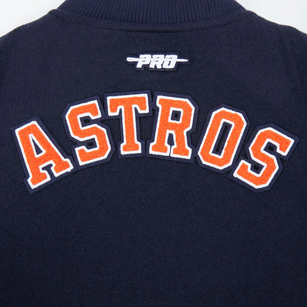 MLB HOUSTON ASTROS CLASSIC TODDLER BOYS WOOL VARSITY JACKET (MIDNIGHT NAVY/WHITE) - Image 8