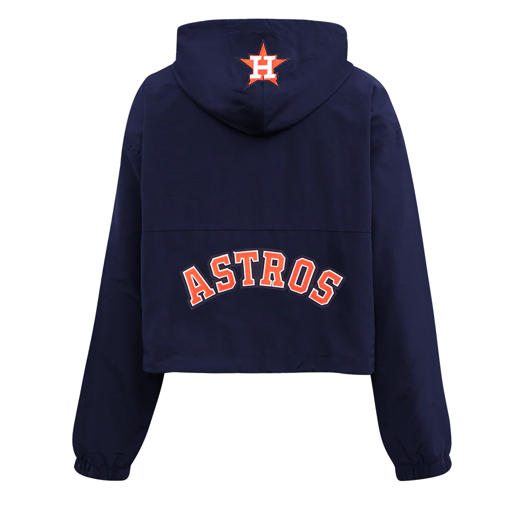 MLB HOUSTON ASTROS CLASSIC WOMEN'S WIND WOVEN 1/2 JACKET (MIDNIGHT NAVY) - Image 3