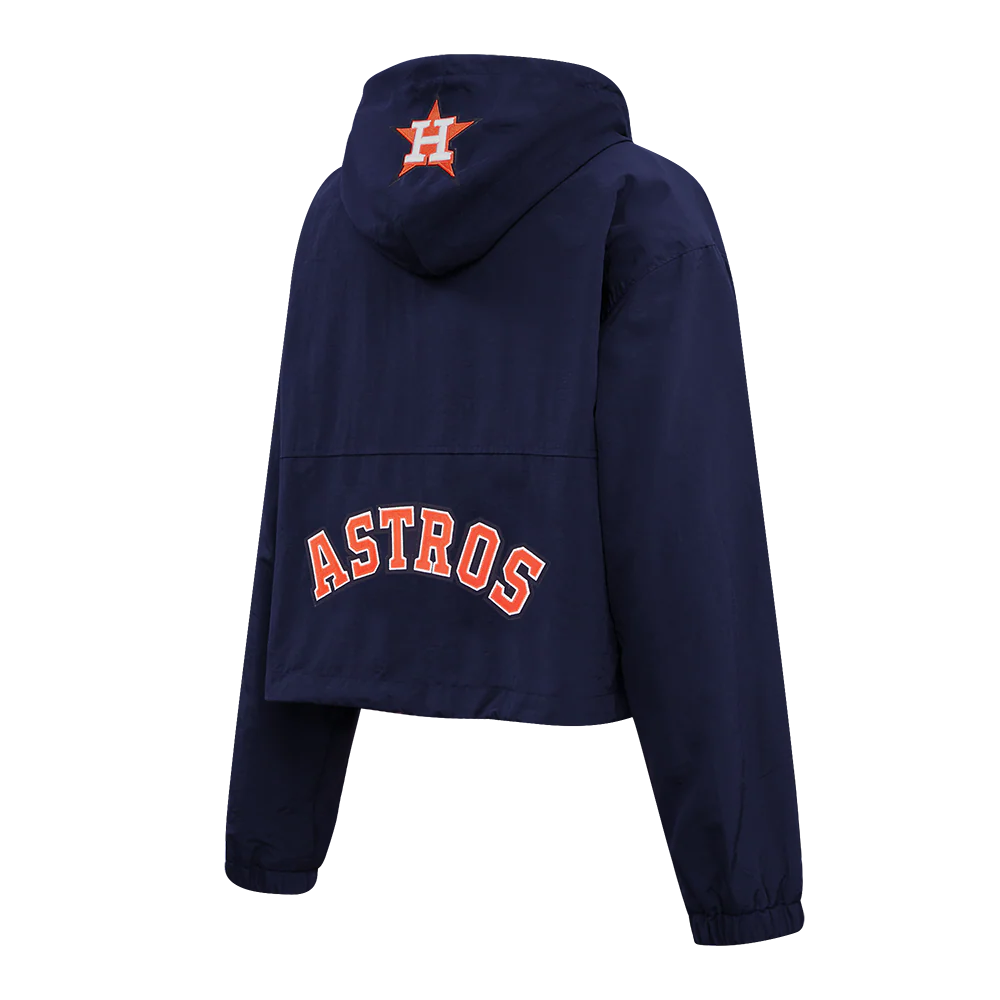 MLB HOUSTON ASTROS CLASSIC WOMEN'S WIND WOVEN 1/2 JACKET (MIDNIGHT NAVY) - Image 4